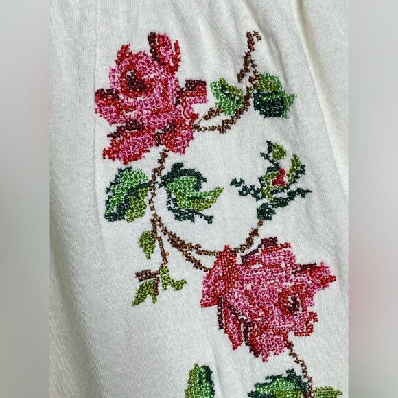 Anthropologie One September Embroidered Boho Peasant Blouse M - Picture 4 of 7